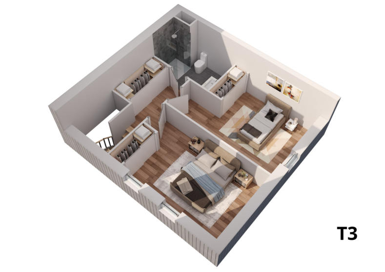 Appartement 3 pièces 77.32 m²
